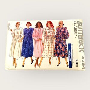Vintage 1980s Butterick Sewing Pattern 4394 Misses Maternity Dress Size 12-16